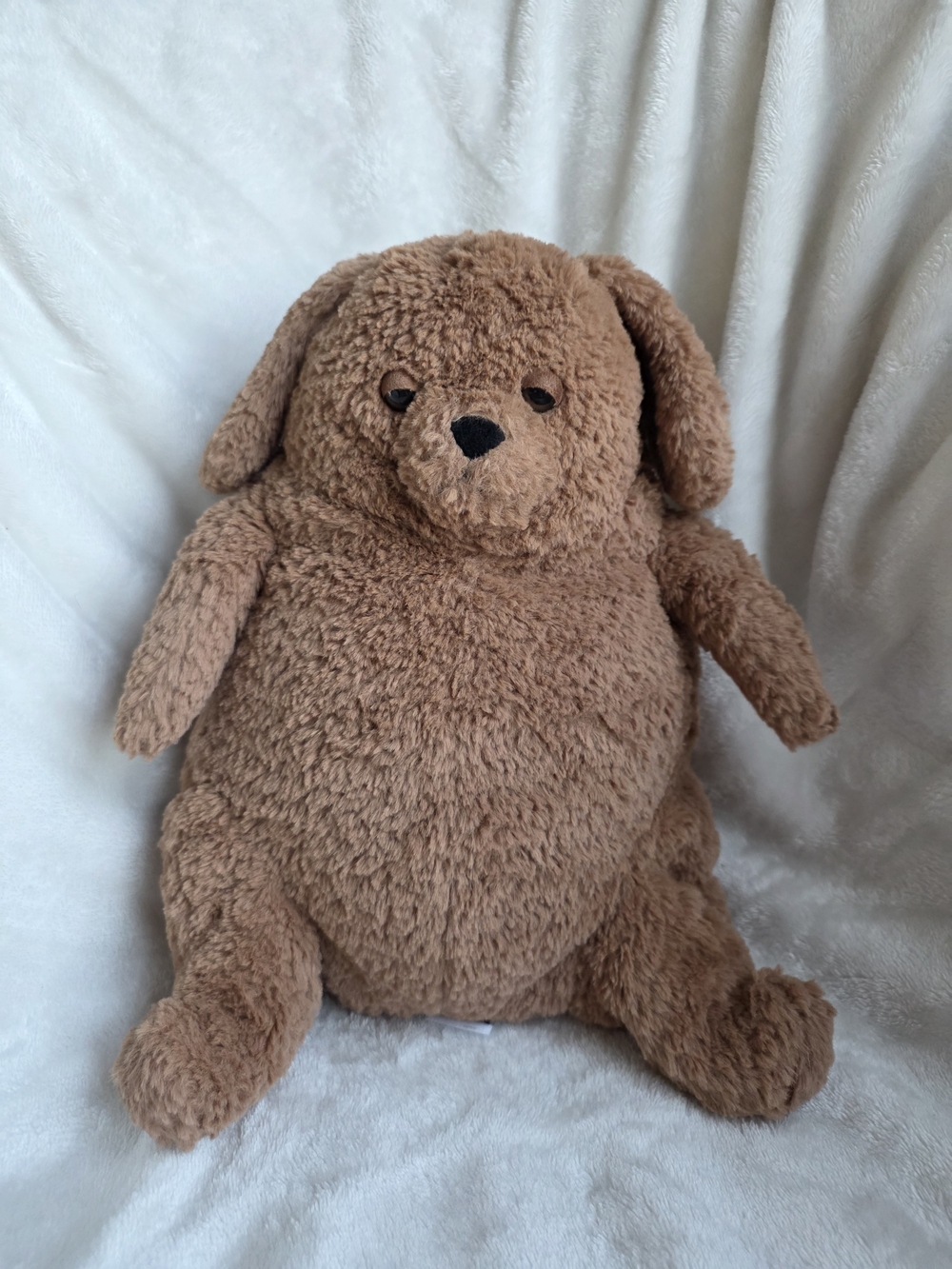 Retired Jellycat Amore Dog Brown Plump Chubby Stuffed Plush